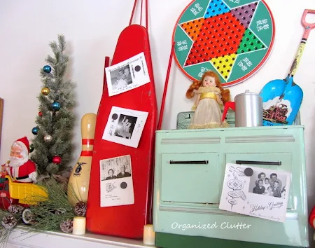 Christmas Vintage Toy Mantel 2013