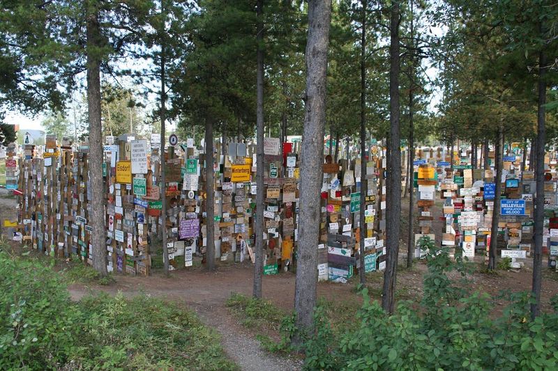 The Sign Post Forest of Watson Lake, Canada Amusing