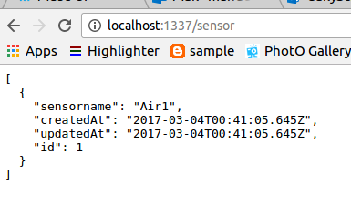 sails results in localhost