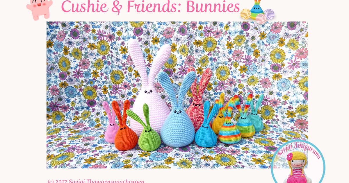 Bunnies, free Amigurumi crochet pattern Sayjai Amigurumi Crochet