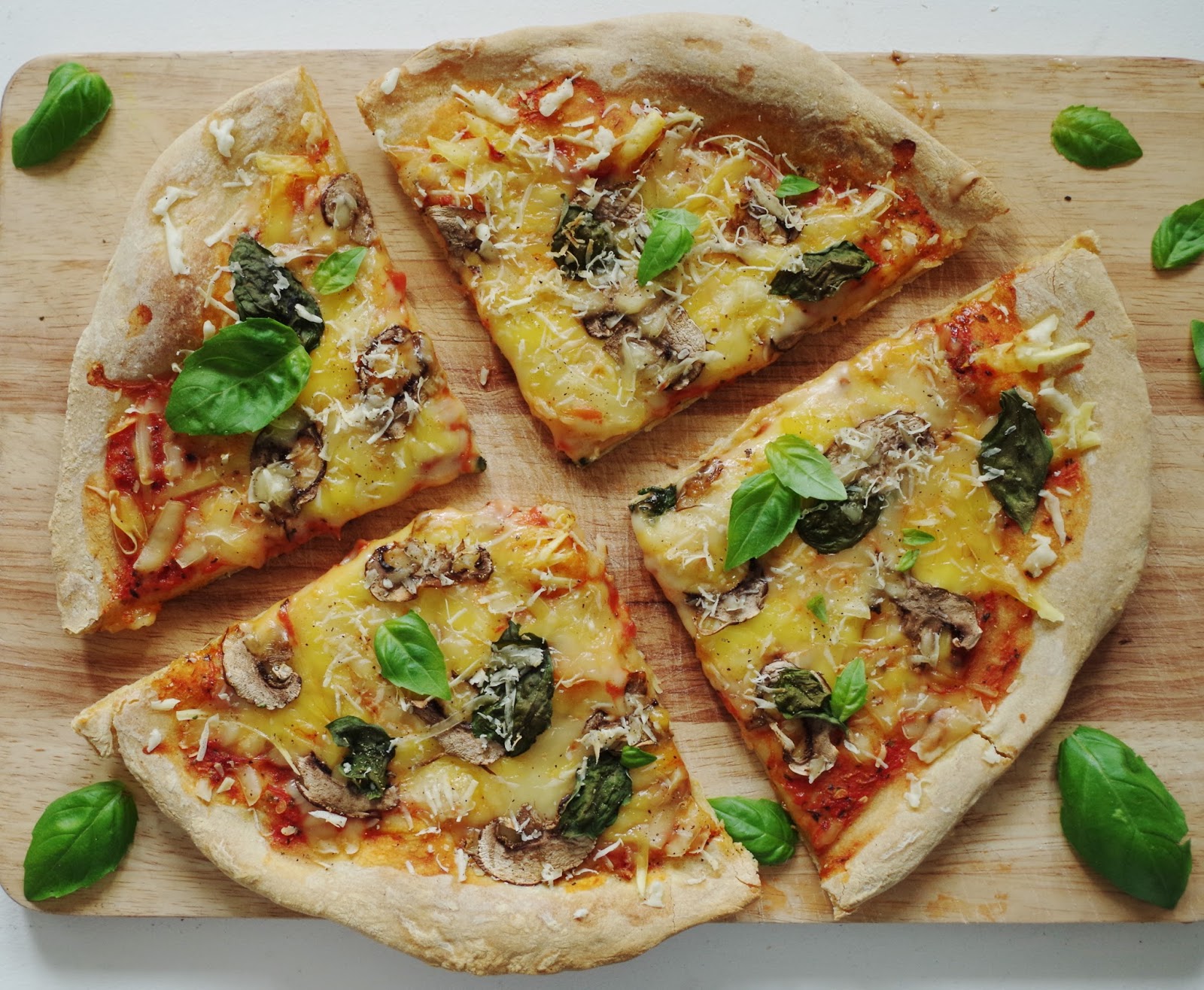 3 Cheese & Mushroom Pizza Euphoric Vegan