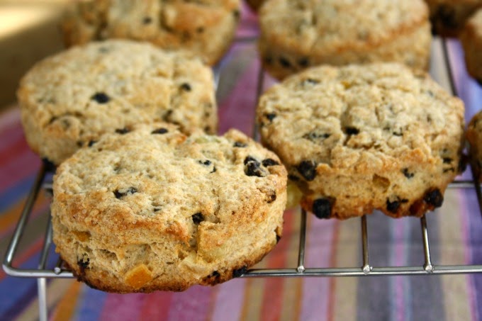 Currant fruit buns: an old fashioned scone that's mildly sweet and flakey.