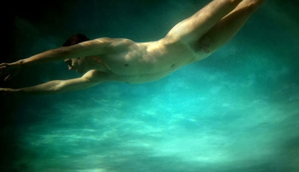 Nude Male Diving Naked.