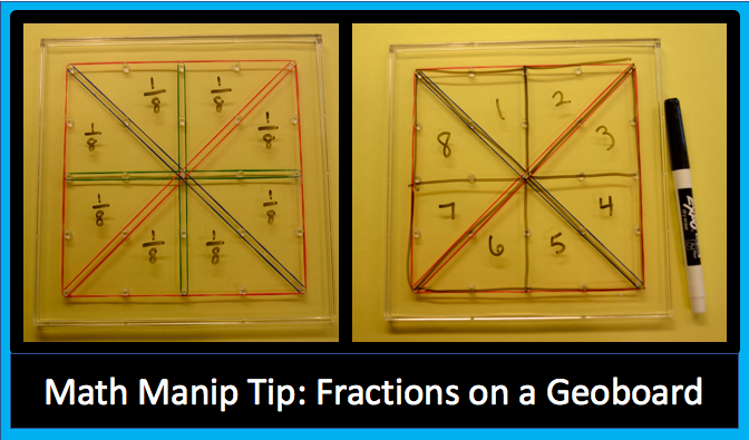 love2learn2day: Math Manip Tip: Fractions on a Geoboard