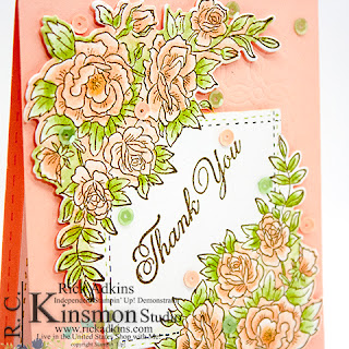 Climbing Roses Stamp Set, Stampin' Up!, Rick Adkins, Thank You Card