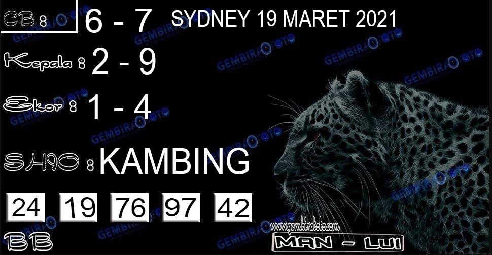 Syair Sydney 19 Maret 2021 Prediksi Sydney Ubertoto