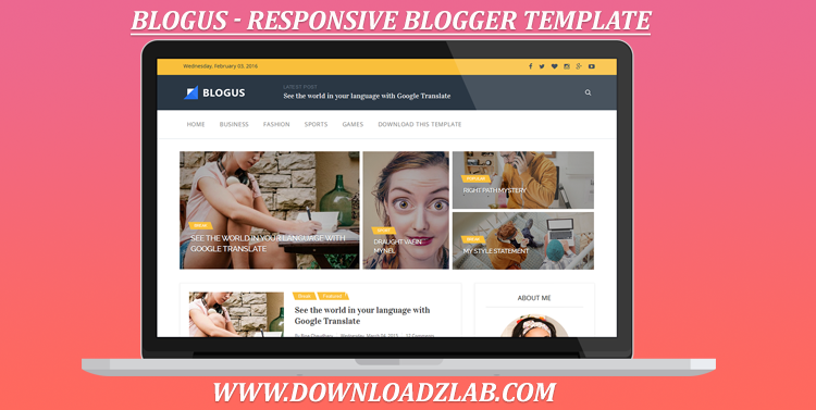 Blogus - A Responsive Blogger Template [FREE] Blogus-Preview