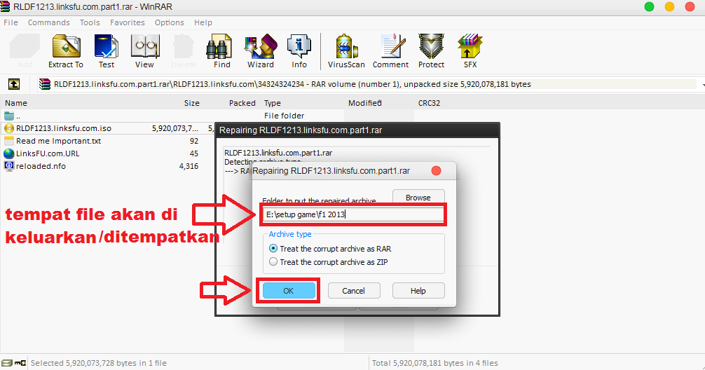 Cara Memperbaiki File Yang Corrupt Pada WINRAR