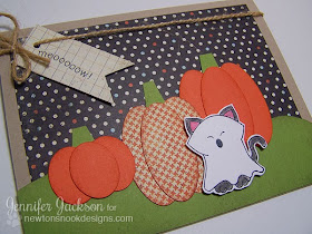 Pumpkin & Kitty Halloween Card using Boo Crew by Newton's Nook Designs