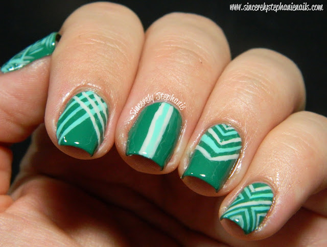 geometric nail art