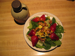 Mixed Greens and Strawberry Salad with Maple-Walnut Vinaigrette