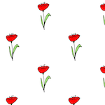 red poppy pattern