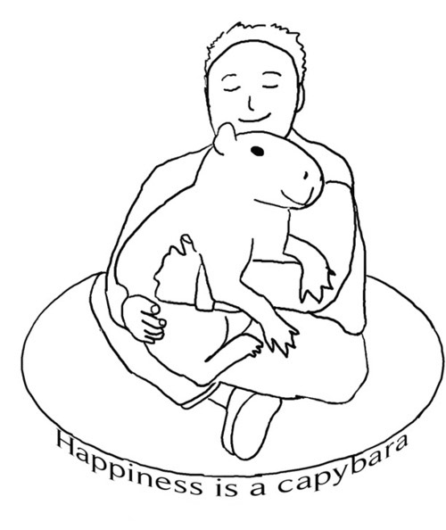 Capybara Coloring Pages For Kids