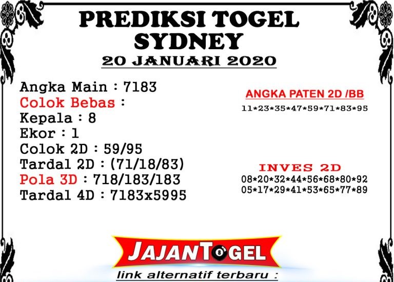 Paito Sydney Pencari Hoki Archives Prediksi Togel Hari Ini Sgp Sd Hk Malam Ini Jitu Jp