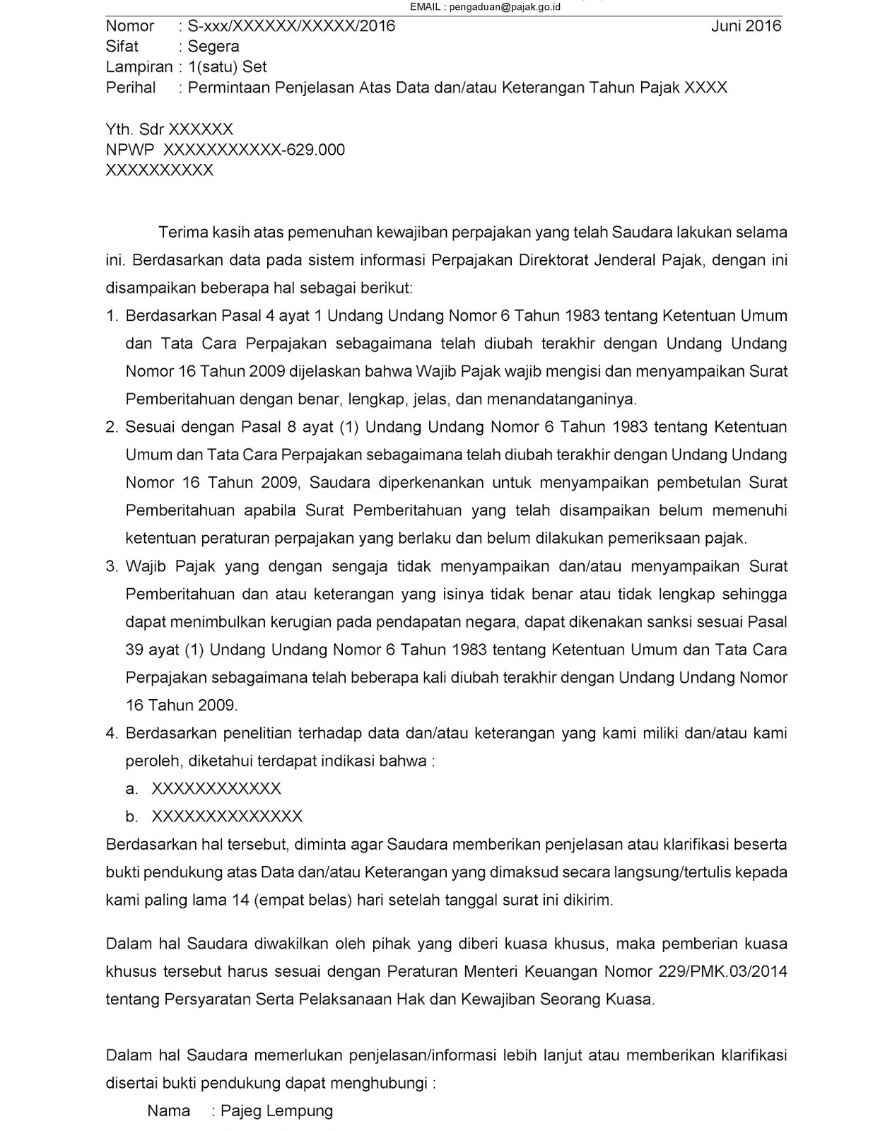 17++ Contoh surat balasan ke kantor pajak terbaru yang baik