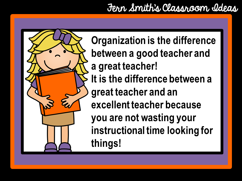 Fern Smith's Classroom Ideas organizing your students' work for the week in advance makes a teacher's life easier!