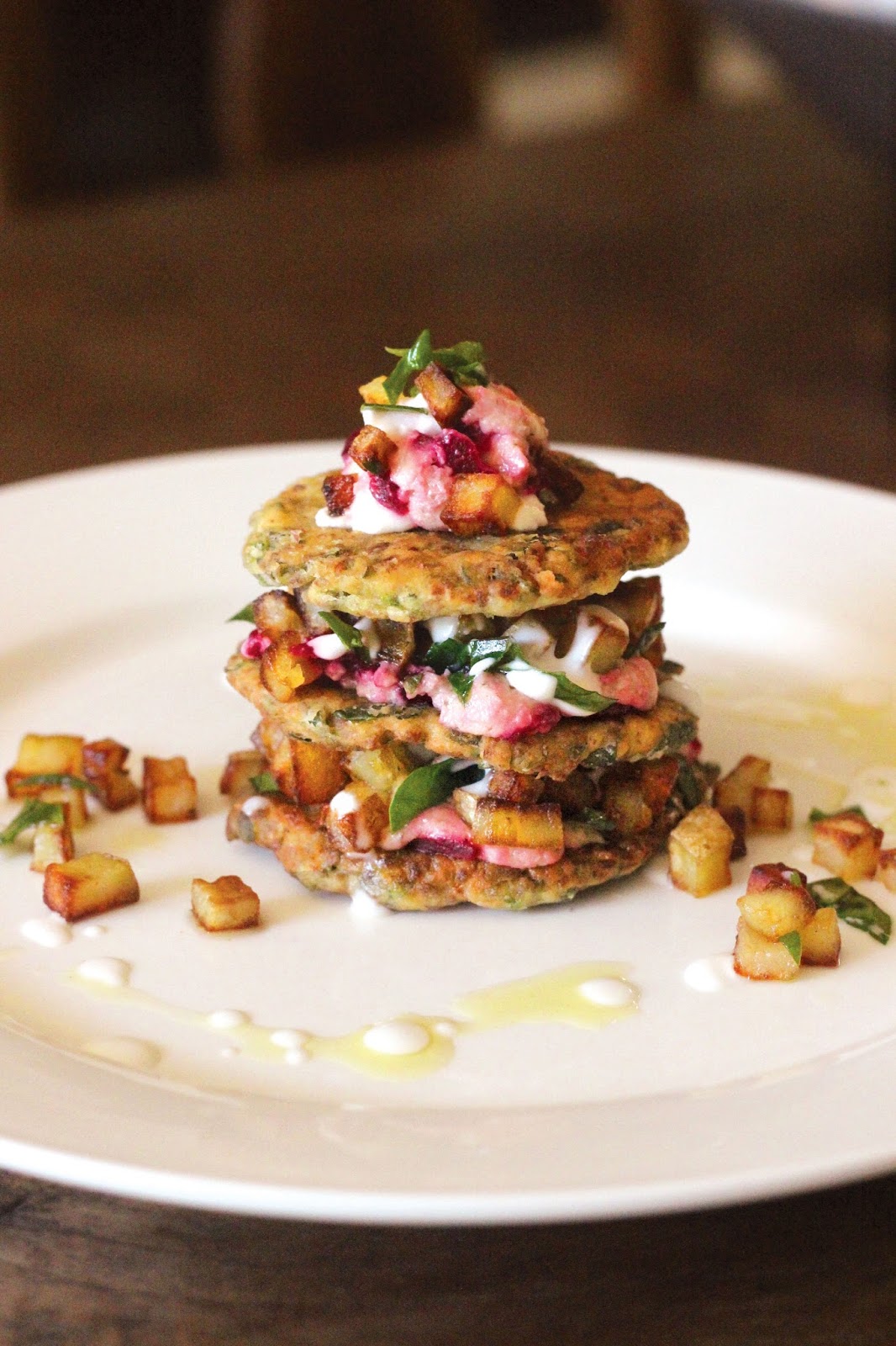 Treese, Love, Happiness. Cauliflower Spinach Griddle Cakes