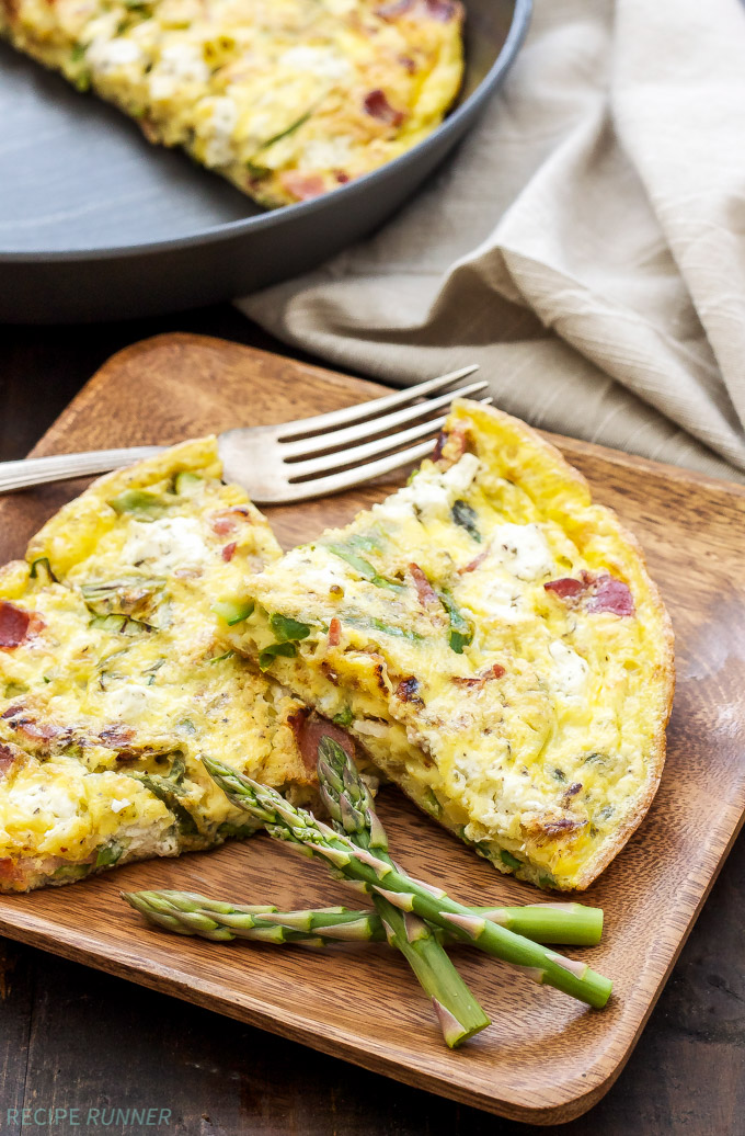 IC Friendly Recipes Asparagus, Bacon and Herbed Goat Cheese Frittata