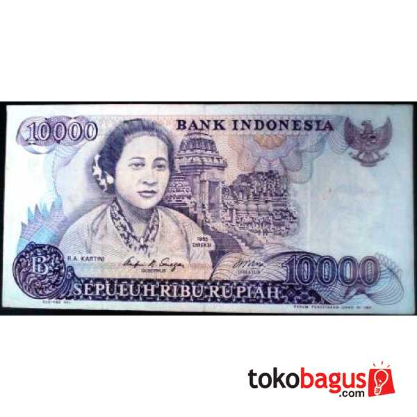 Uang Kertas Jadul Rp. 10000 Kartini Tahun 1985 - Agen Barang Antik