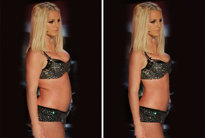 20 Before & After Images Of Celebs Reveal Society’s Unrealistic Standards Of Beauty - Britney Spears