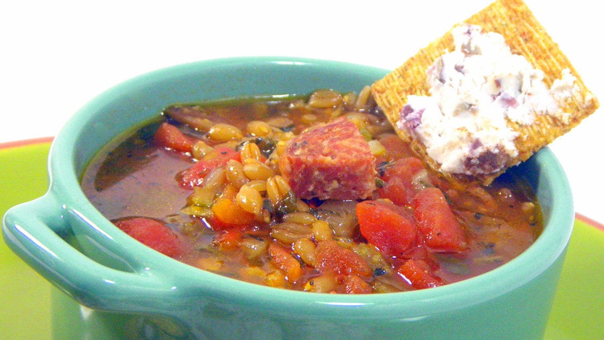 52 Ways to Cook Salami Spelt Soup (Zuppa di Farro)