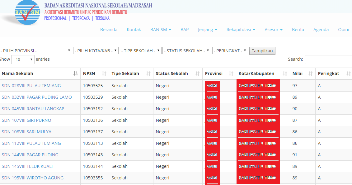 BEGINI CARA CEK HASIL NILAI AKREDITASI SEKOLAH SAIPUL HENDRA