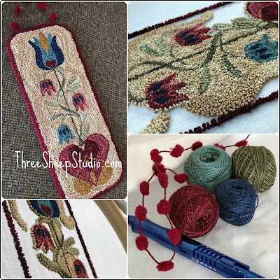 'Forever True' punch needle design - a 1744 Fraktur adaptation by Rose Clay at ThreeSheepStudio.com 'Forever True' punch needle design - a 1744 Fraktur adaptation by Rose Clay at ThreeSheepStudio.com