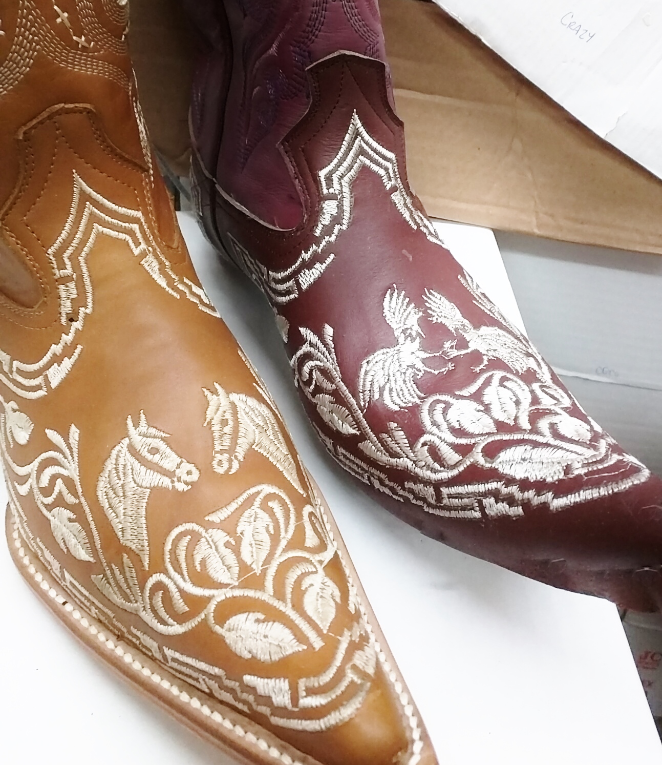 botas bordadas vaqueras