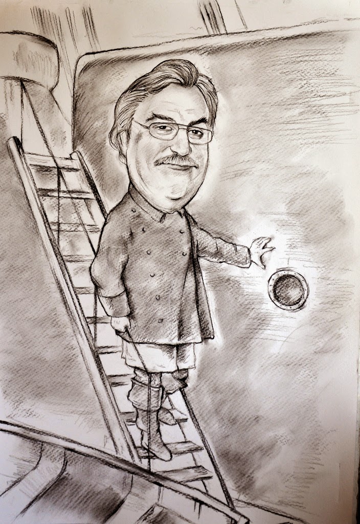 Der Lotse Geht Von Bord Schnellzeichner und Karikaturist Sascha