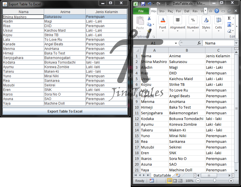 Cara Membuat Aplikasi Export Tabel Java ke Excel ~ Be Programer
