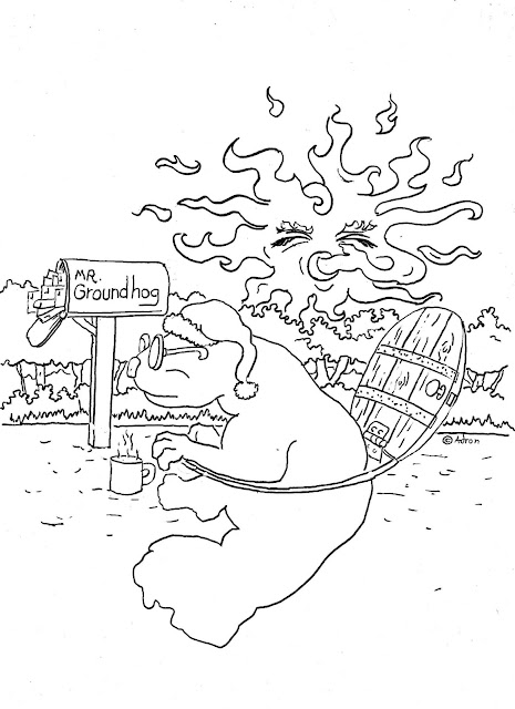 Coloring Pages for Kids by Mr. Adron: Groundhog Day Coloring Page