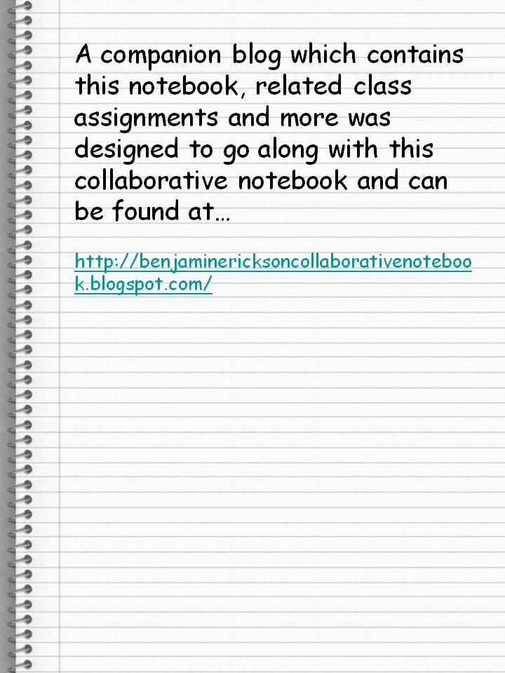 Benjamin Erickson's Collaborative Notebook Collaborative Notebook