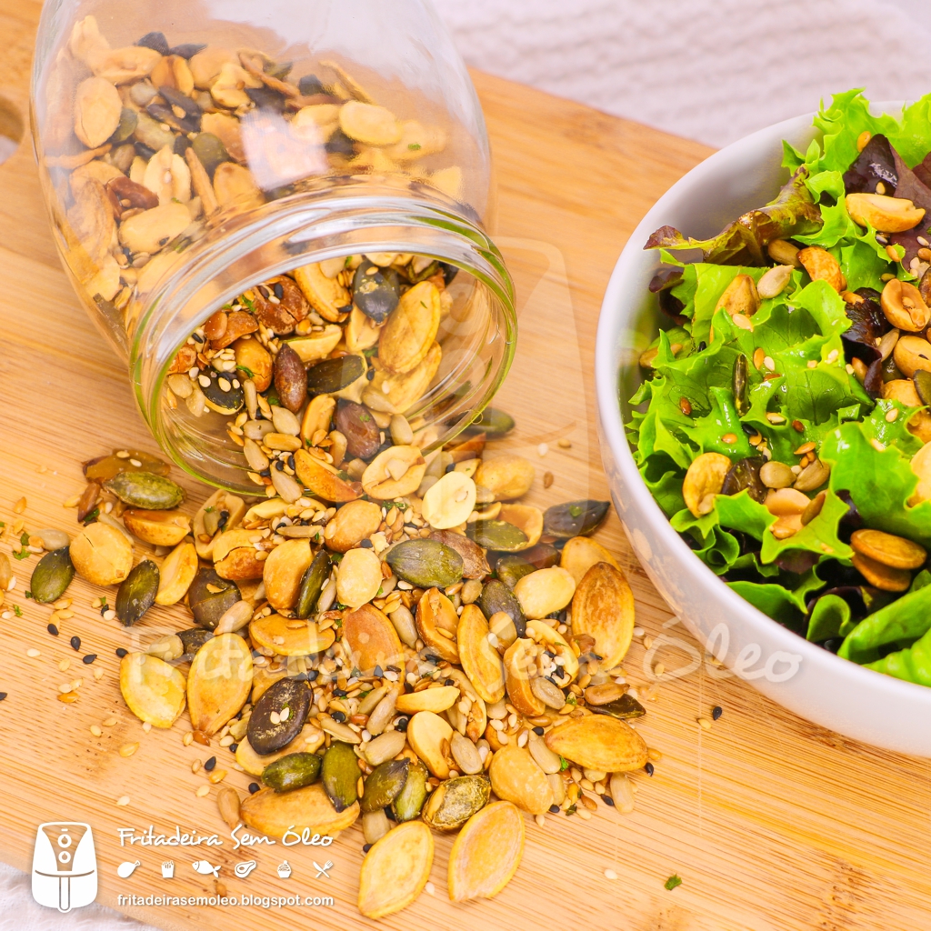 Granola Salgada na AirFryer Fritadeira sem Óleo Receitas AirFryer