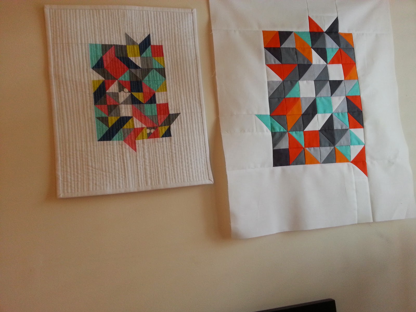 Holly's Red Bike Vancouver Modern Quilt Guild Mini Quilt Swap