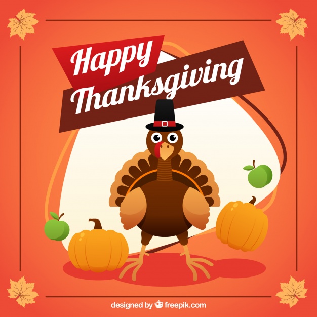 Happy thanksgiving day background Free Vector