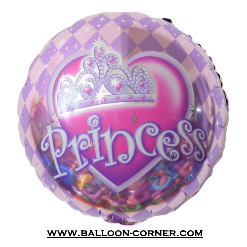 Balon Foil Bulat Princess Crown