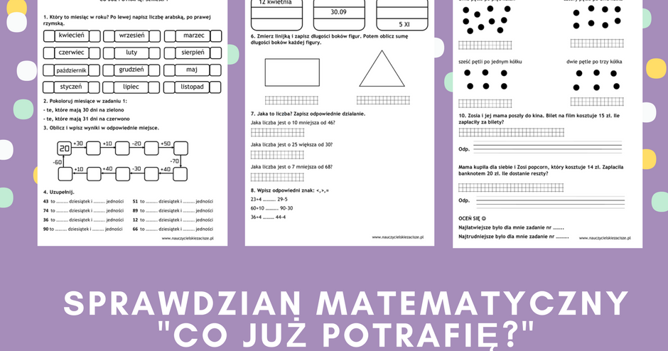 Testy Z Matematyki Dla Klasy 2 Szkoly Podstawowej Do Wydrukowania Nauczycielskie zacisze: Sprawdzian z edukacji matematycznej dla klasy 2