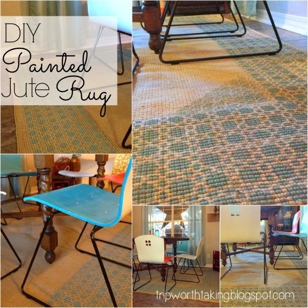 Life Is A Trip Worth Taking DIY Painted Jute Rug