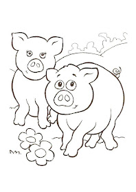 chanchos para colorear