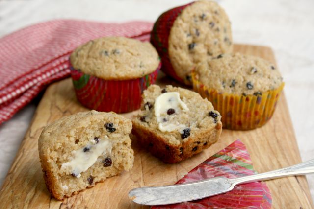 Wheat Germ Muffins with Currants