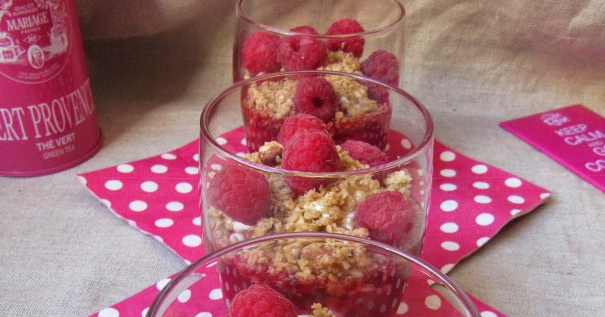 La cuisine d'ici et d'ISCA Granola framboises et fromage blanc