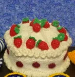 PATRON GRATIS TARTA DE FRESA AMIGURUMI