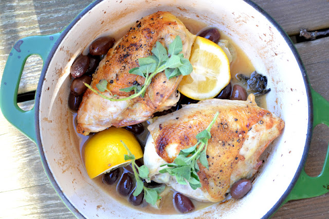 minimal monday: chicken roasted with black olives