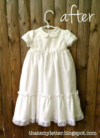 That's My Letter: DIY Christening Gown from Mother's Holy Communion Dress