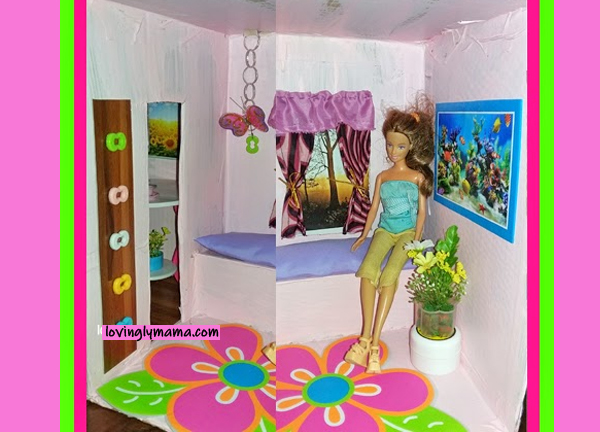 DIY Barbie Dream Doll House - Barbie doll - Barbie doll house - how to make a doll house - homeschooling - summer craft - homeschooling - Bacolod mommy blogger- doll furniture