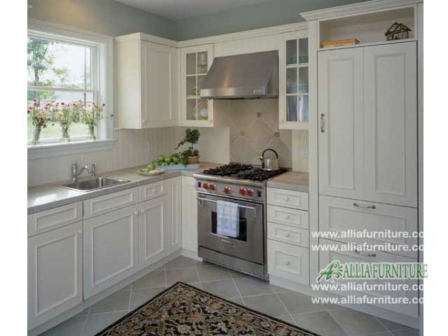kitchen set warna putih klasik model utah