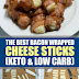 The Best Bacon Wrapped Cheese Sticks (Keto & Low Carb)