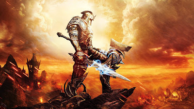 Kingdom of Amalur Reckoning Warrior with Sward and Axe HD Wallpaper
