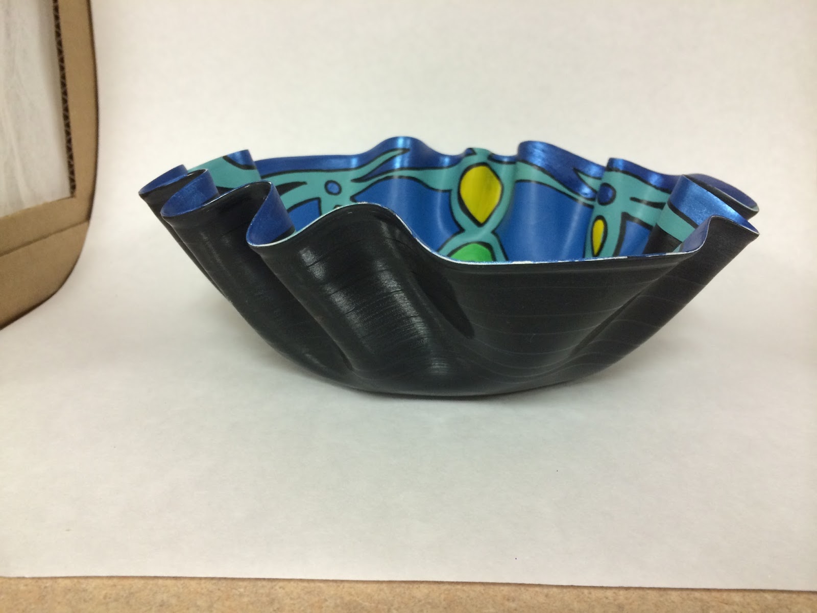 Art. Paper. Scissors. Glue! Painted Vinyl Record Bowls