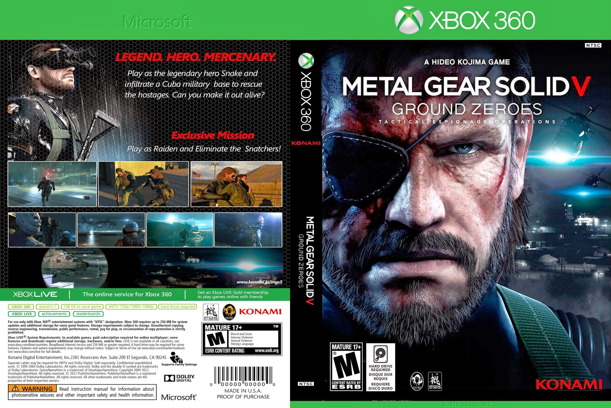 Gameteczone Usado Xbox 360 Metal Gear Solid V Ground Zeroes São Paulo SP -  Gameteczone a melhor loja de Games e Assistência Técnica do Brasil em SP